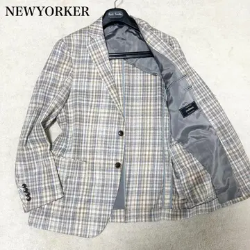 컨디션 최상 뉴요커 실크 100% 테일러드 자켓 언라이닝 자켓