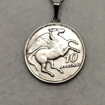 그리스 페가수스 코인 목걸이 착용 OK 10 간지