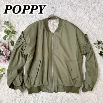 극미품 poppy 아사기니뇨 개더 볼륨 MA-1 여성용 M