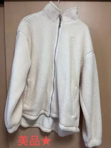 아디다스 플리스 보아 자켓 화이트