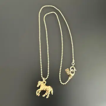 [ 사에코 ] 말 참 목걸이 골드