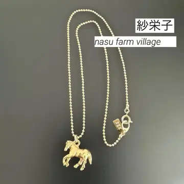 [ 사에코 ] 말 참 목걸이 골드 경자년