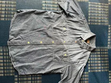 슈가케인 블루 샴브레이 워크 셔츠