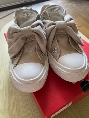 CONVERSE ALL STAR 베이지 리본 포함 22.5cm