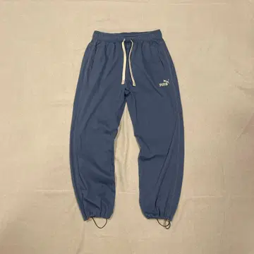 PUMA 데님 조 이지 팬츠 블루 M 드로 코드 트랙 Y2K