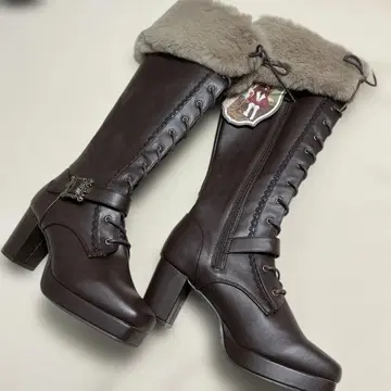 쿠라로리 쿠루미 시마무라 콜라보 부츠 LL 브라운