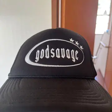 godsavage 블랙 메쉬 캡