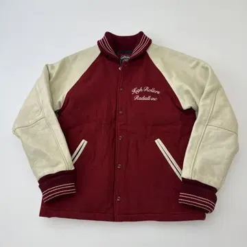 라디얼 초기 자수 로고 바시티 자켓