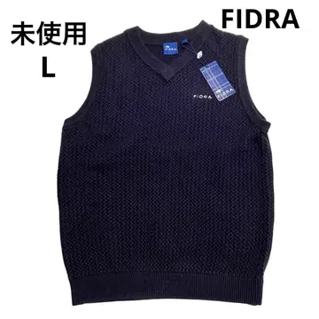 G368 미사용 피드라 니트 베스트 골프 남성용 L 네이비 가을 겨울