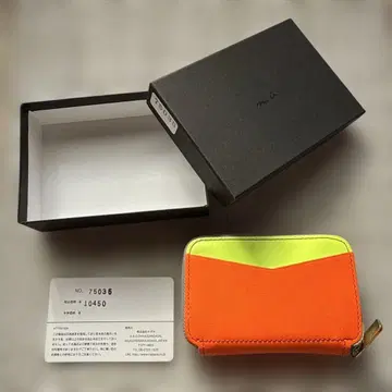 컬러 블록 코인 케이스 오렌지/라임