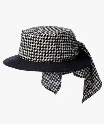 SENSE OF GRACE 스카프 랩 햇 하운드투스 체크 패턴