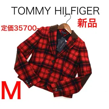 H4612 타미힐피거 울 체크 테일러드 자켓