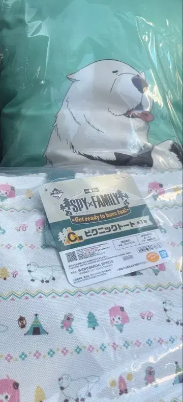 스파이 패밀리 제일복권 빅 쿠션 피크닉 토트 B상 C상