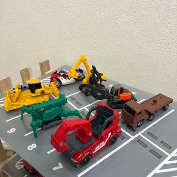 코마츠 미니카 세트 건설 기계 바이크 중장비 7대 세트 하이퍼 레스큐