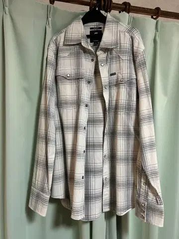 지스타 로우 체크 셔츠 L 사이즈