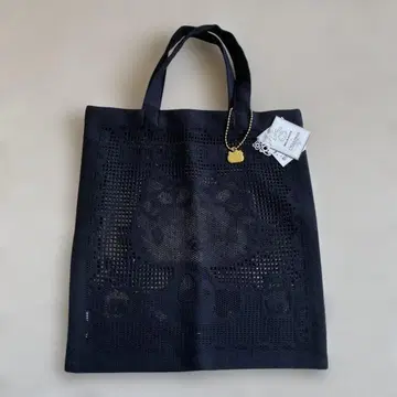 헬로키티 메쉬 에코백 블랙