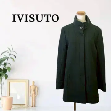 zG800 [ XL ] IVISUTO 울 코트 포켓 무지 하이넥