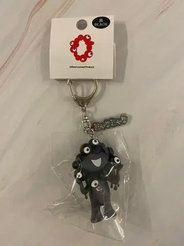 블랙 미야쿠미야쿠 PVC 입체 마스코트 키링 플레이트 포함