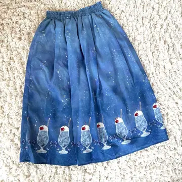 axes femme 크림 소다 패턴 블루