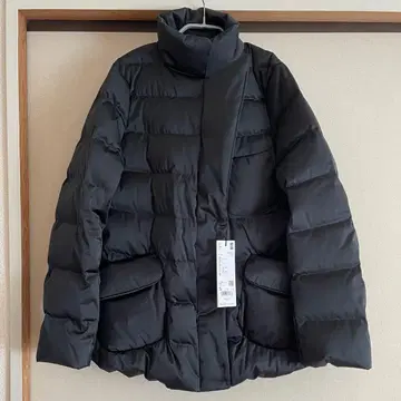 유니클로 다운 자켓 블랙 S