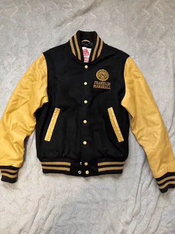 FRANKLIN MARSHALL 바시티 자켓 블랙 노랑