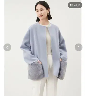 미라 오웬 2way 퍼 포켓 리버 코트