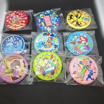 디즈니 자수 캔뱃지 2종 9개 묶음 판매