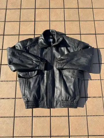 DURANTE 블랙 가죽 자켓 L 사이즈 A-2 type