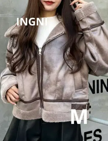 INGNI 리버서블 보아 무스탕 모카 M