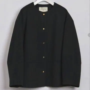 UNITED ARROWS W 노카라 메탈 버튼 숏코트