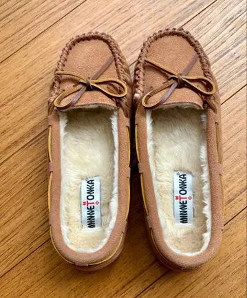 미사용 MINNETONKA 7 베이지 모카신 보아