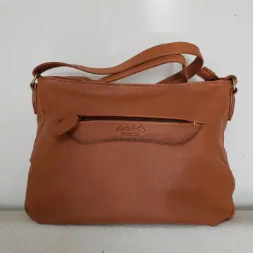 브라운 가죽 숄더백