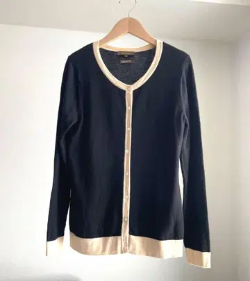 BALLSEY 가디건 이탈리아 원단 블랙 x 베이지 38