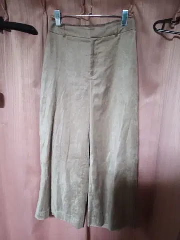 LAUTREAMONT 로트레아몽 베이지 벨로아 느낌 와이드 팬츠