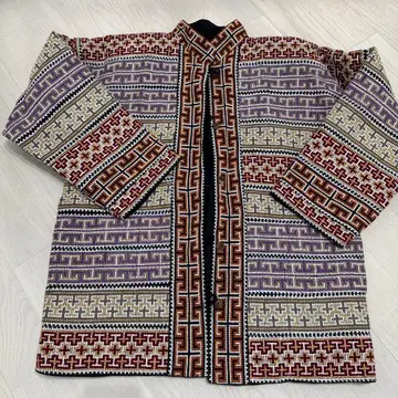 새상품 동양 에스닉 리버서블 몽족 민족 자수 자켓