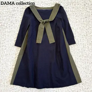 DAMA collection 전후 이소재 도킹 절개 원피스 보타이