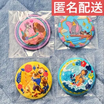 디즈니 자수 캔뱃지 1.2 전 4종 세트