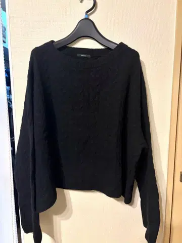 journal standard 니트 블랙 숏 기장 캐시미어