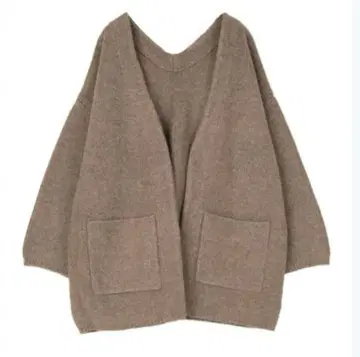 택 포함! titivate 울 혼방 니트 코트