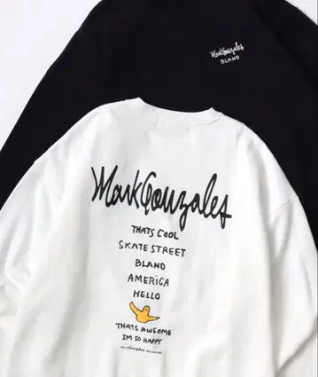 MARK GONZALES 오버 사이즈 속기모 맨투맨 트레이닝복