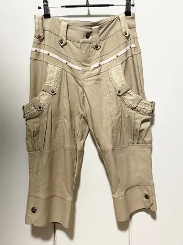 오즈 온네스트 자수 크롭 팬츠 베이지