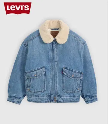 [시착만 한 상품] 리바이스 이번 시즌 쉘파 봄버 자켓 데님 점퍼 XS