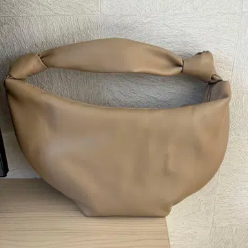 스타일 믹서기 베이지 낫 핸들 숄더백 소프트 문