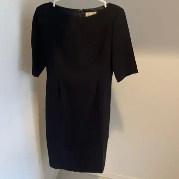 블랙 7부 소매 타이트 원피스