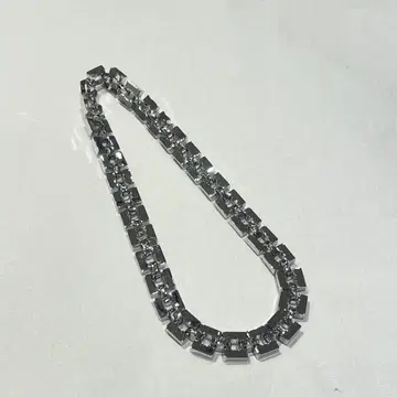 ST.JOHN 세인트존 실버 직사각형 링크 목걸이