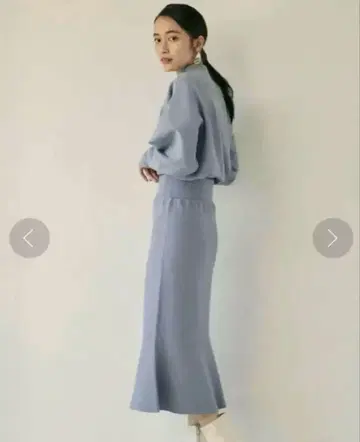 라그나문 니트 스커트 셋업 라벤더