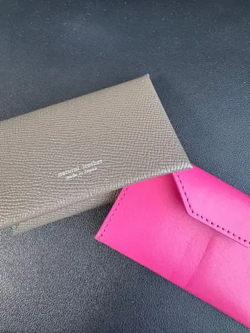 enimuot natural 가죽 그레이 핑크 미니 지갑