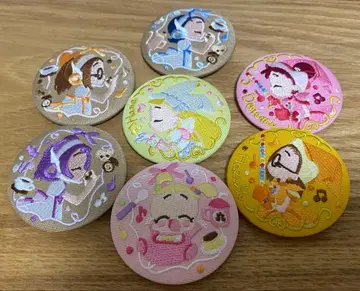 오쟈마녀 도레미 자수 캔뱃지 7개 도레미, 하즈키, 아이코, 온푸, 하나