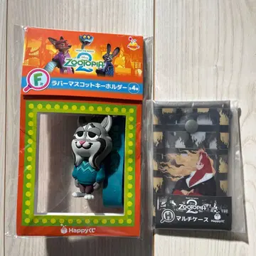 주토피아2 해피 복권 F상 러버 마스코트 키링 & H상 멀티 케이스