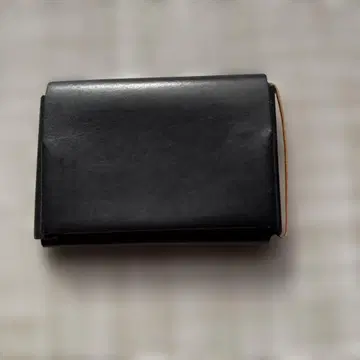 블랙 가죽 접이식 카드 케이스